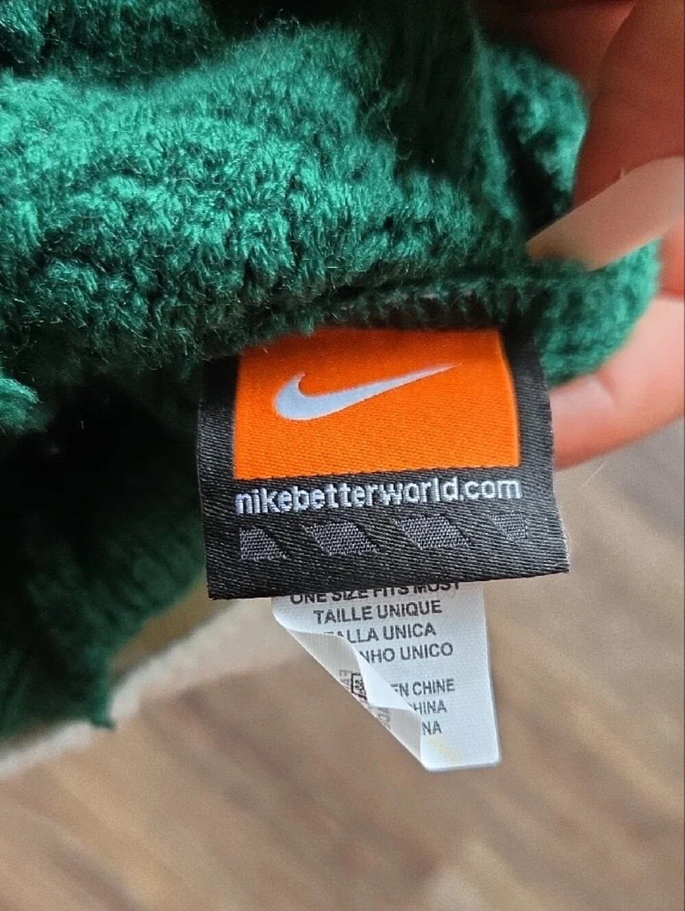 Nike Pom Beanie Hat Green And White Michigan State Spartans